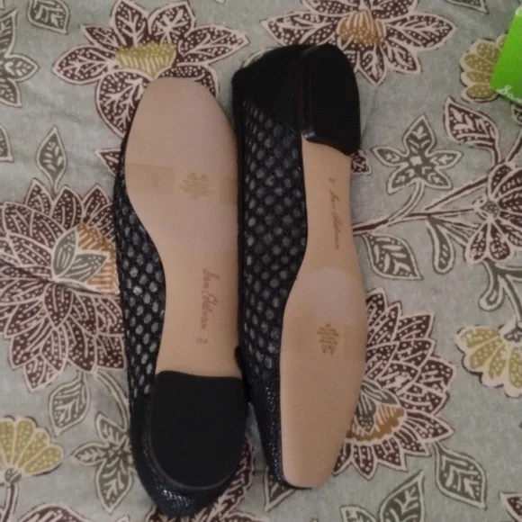 Sam Edelman Raffia  Black Mesh Ballet Flat - Picture 7 of 10